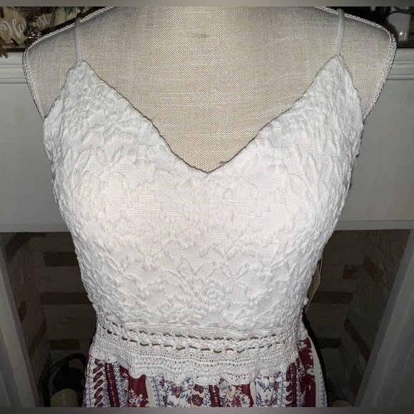 Wishful Park maxi lace/sheer see thru middle dress. Super pretty NWT - Picture 5 of 11